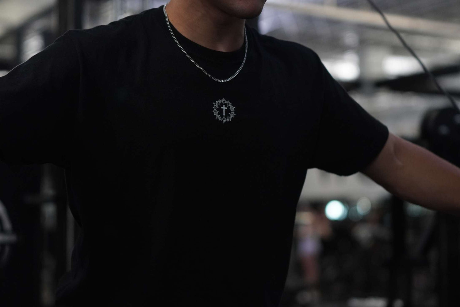 Men’s Christian gymwear collection with bold faith apparel for training.